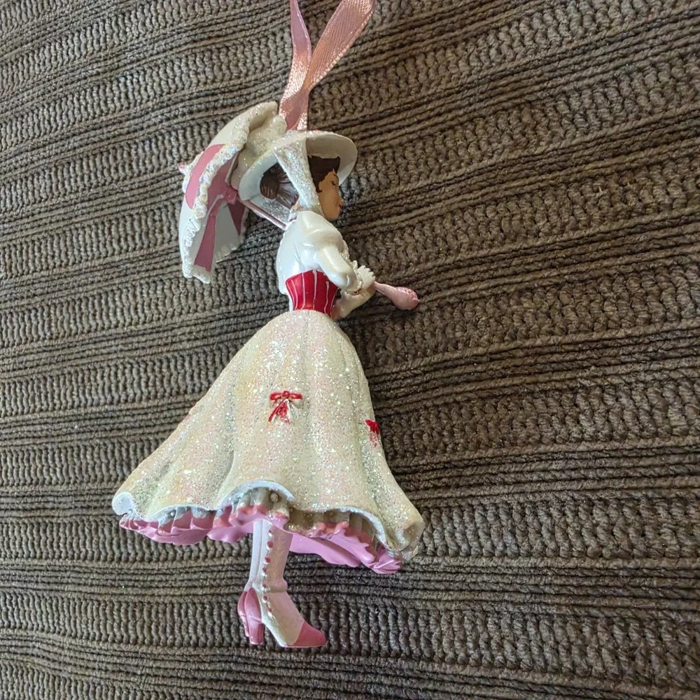 Disney Figurine Ornament - Mary Poppins Pink Parasol - Disney Parks Lb 4.5